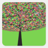 Jelly Bean Tree Quadratischer Aufkleber (Vorderseite)