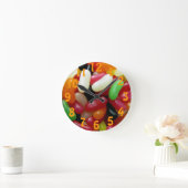 Jelly Bean Wall Clock Runde Wanduhr (Zuhause)