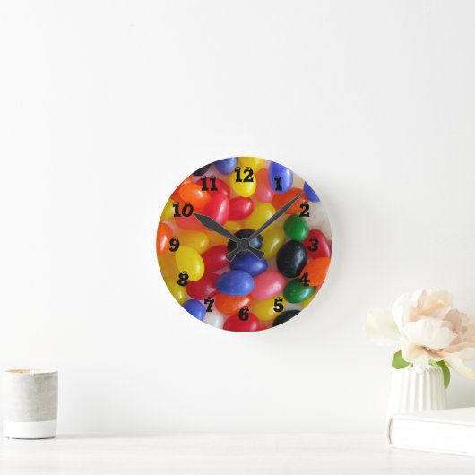 Jelly Bean Wall Clock Runde Wanduhr (Zuhause)