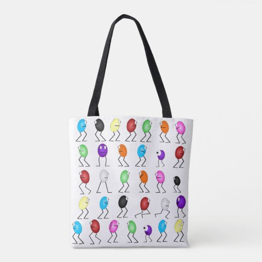 Jelly Beans Allover Tote Bag Tasche (Rückseite)