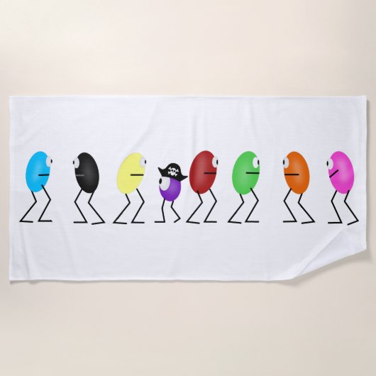 Jelly Beans Beach Handtuch (Vorderseite)