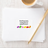 Jelly Beans Border Oaster Rücksendeadresse Adressaufkleber (Insitu)