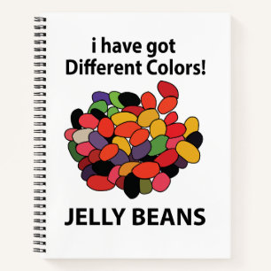 Jelly Beans Colorful Funny Jelly Beans Notizblock