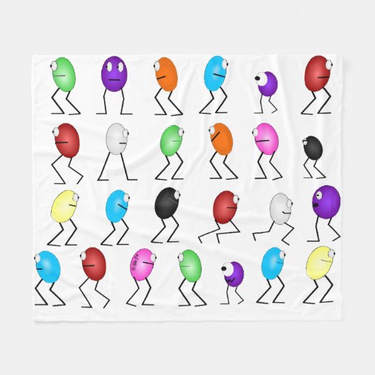 Jelly Beans Fleece Blanket (Vorderseite (Horizontal))