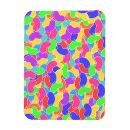 Jelly Beans Fun Multicolor Candy Pattern Magnet