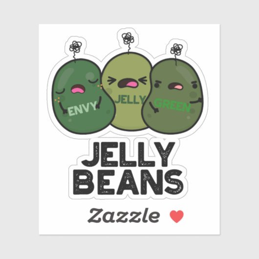 Jelly Beans Funny Jealous Candy Pub Aufkleber (Blatt)
