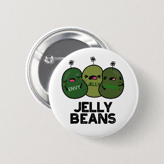 Jelly Beans Funny Jealous Candy Pub Button (Vorne & Hinten)