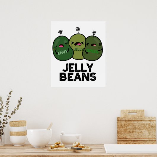Jelly Beans Funny Jealous Candy Pub Poster (Küche)