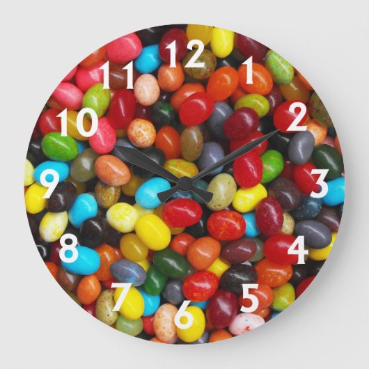 Jelly Beans Große Wanduhr (Vorderseite)