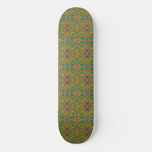 Jelly Beans Kariert Skateboard (Vorderseite)