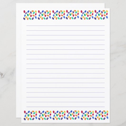 Jelly Beans Lined Stationery (Vorne/Hinten)