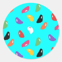Jelly Beans Round Stickers