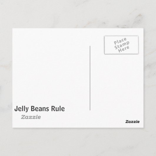 Jelly Beans Rule Postkarte (Rückseite)