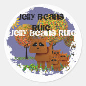 Jelly Beans Rule Runder Aufkleber (Vorderseite)