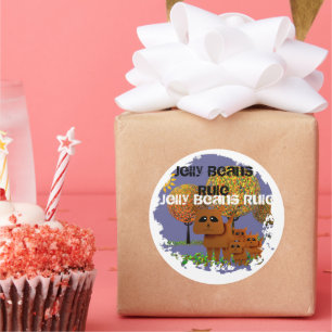 Jelly Beans Rule Runder Aufkleber