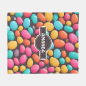 Jelly bohnen Mosaik Personalisiertes Muster Fleecedecke (Vorderseite (Horizontal))