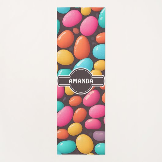 Jelly bohnen Mosaik Personalisiertes Muster Yogamatte (Vorderseite)