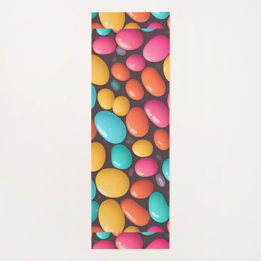 Jelly bohnen Mosaik Personalisiertes Muster Yogamatte (Rückseite)