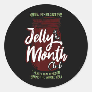 Jelly des monatlichen Clubspinns Christma Runder Aufkleber