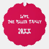 Jelly Donut Ugly Christmas Hanukkah Party Sweater Ornament Karte (Rückseite)