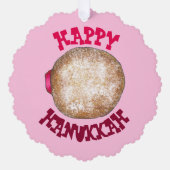 Jelly Donut Ugly Christmas Hanukkah Party Sweater Ornament Karte (Vorderseite)