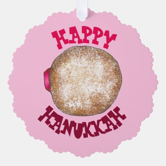 Jelly Donut Ugly Christmas Hanukkah Party Sweater Ornament Karte (Vorderseite)