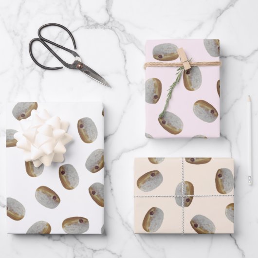 Jelly Donut Wrapping Paper Geschenkpapier Set (Vorderseite)