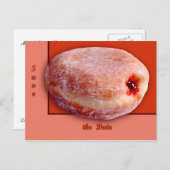 Jelly Fill Donut Ankündigungspostkarte (Vorne/Hinten)