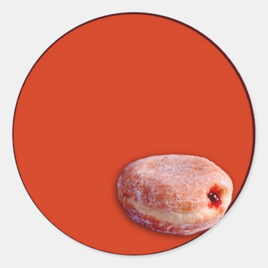 Jelly Fill Donut Runder Aufkleber (Vorderseite)