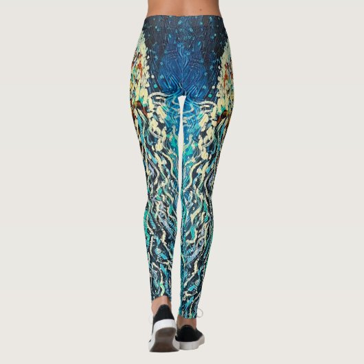 Jelly Fish Abstrakte Leggings (Rückseite)