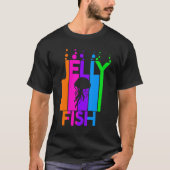 Jelly Fish Animal Rainbow Buble with Silhouette T-Shirt (Vorderseite)