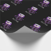 Jelly-fish Funny Jelly Jar Pun Dark BG Geschenkpapier (Ecke)