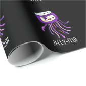 Jelly-fish Funny Jelly Jar Pun Dark BG Geschenkpapier (Rolleneckpunkt)