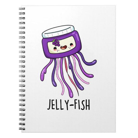 Jelly-fish Funny Jelly Jar Pun Notizblock (Vorderseite)