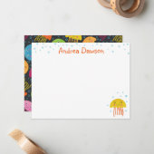 Jelly Fish Note Card Mitteilungskarte (Vorderseite/Rückseite Beispiel)