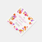 Jelly Fish Pink Yellow Gradient Pastel Baby Dusche Serviette (Ecke)