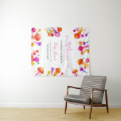 Jelly Fish Pink Yellow Gradient Pastel Baby Dusche Wandteppich (Beispiel (Horizontal))