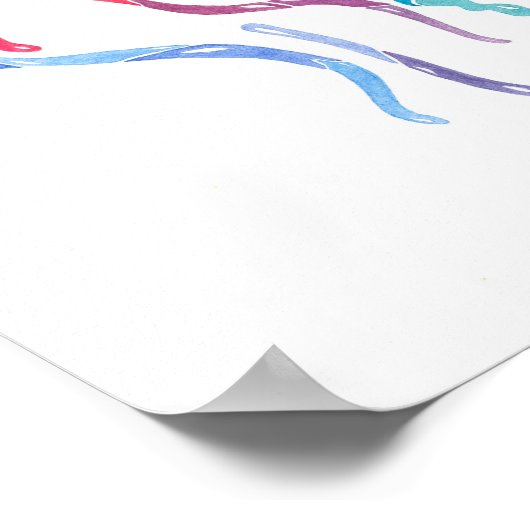 Jelly Fish Print Poster (Ecke)