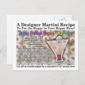 Jelly Fvoll Donut Martini Rezept Postkarte (Vorne/Hinten)