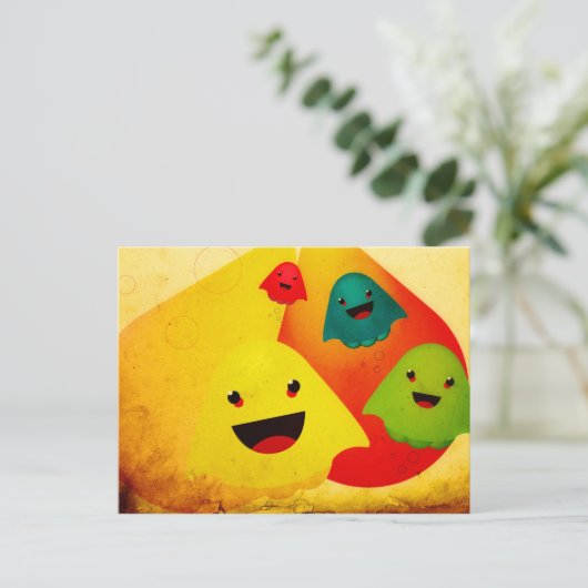 Jelly Ghosts Postkarte (Stehend Vorderseite)