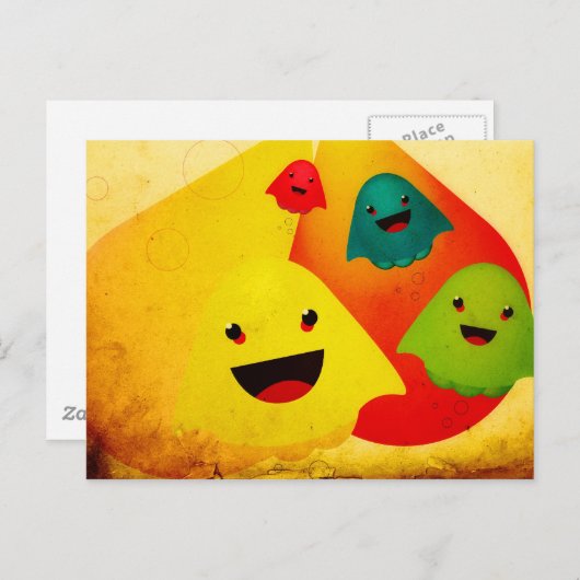 Jelly Ghosts Postkarte (Vorne/Hinten)