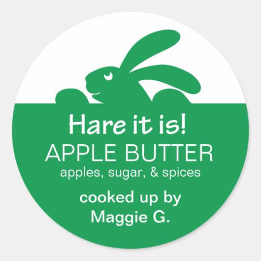 Jelly Jar Green Kanbit Label Runder Aufkleber (Vorderseite)