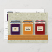 Jelly Jars Recipe Cards Postkarte (Vorne/Hinten)