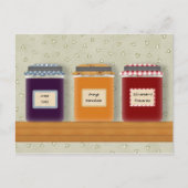 Jelly Jars Recipe Cards Postkarte (Vorderseite)
