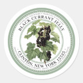 Jelly Label mit nativer schwarzer Johannisbeere-Il Runder Aufkleber (Vorderseite)