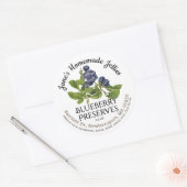 Jelly Label Vintage hausgemachte Blaubeere Reserve Runder Aufkleber (Umschlag)