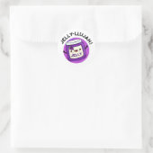 Jelly-llujah Funny Jelly Pun Runder Aufkleber (Tasche)