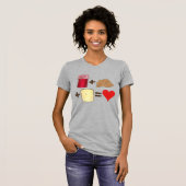Jelly + Peanut Butter + Brot = Liebe Herz T-Shirt (Vorne ganz)