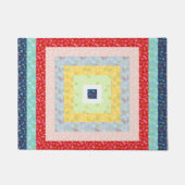 Jelly Roll Floral Rainbow Quilt Stoff Fußmatte (Vorderseite)