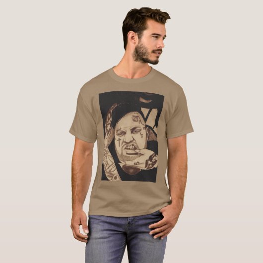Jelly Roll Hand Drawn Portrait retro T-Shirt (Vorne ganz)